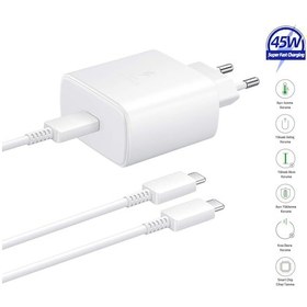Resim Hanporium 45 Watt Super Hızlı Type-C Şarj Aleti Seti Beyaz | Turkiye Garantili 