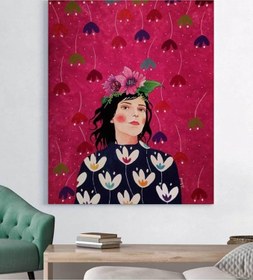Resim StellaStore Yağlı Boya Tasarımlı-soyut Renkli Kız Kanvas Tablo, 80 x 120 mmc1573 