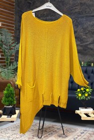 Resim sahnemoda Kapri Kol Cepli Orta Dikişli Alt Parçalı Merserize Bluz 