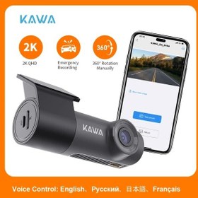 Resim Sunshine011 Kawa Dash Cam 2k Araç Için Mini On Kamera Akıllı Ses Kontrolü 1296p Wifi 24h Park Modu No Tf Card 