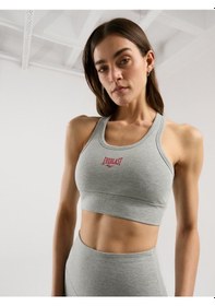 Resim Everlast Ever Essentials Gri Melanj Kadın Pamuk Sporcu Sütyeni Gri Melanj 