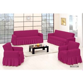 Resim BÜRÜMCÜK KOLTUK ÖRTÜSÜ MAXİ 3+3+1+1 FUSİA RENK 