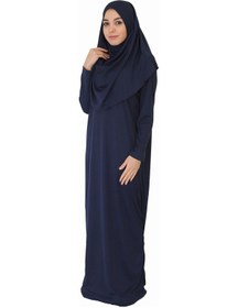 Resim Zehranaz Namaz Elbisesi Lacivert Fermuarsız Namaz Elbisesi Lacivert 
