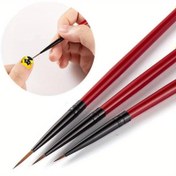 Resim 3 adet/takım Tırnak Sanatı Liner Boyama Fırçaları, İnce Çizgi Çizim Kalemi, DIY Jel Uçlar Fransız Tasarımı, Manikür Aracı 