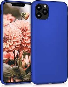 Resim Microsonic Matte Silicone Apple iPhone 11 Pro Max (6.5'') için Kılıf Mavi [iPhone 11 Pro Max ile Uyumlu Kılıf - Mavi] 