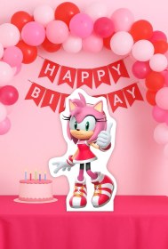 Resim Ayaklı Pano Sonic Boom 33x24 Amy Pembe Masa Dekoru Çocuk Odası Dekoru Pembe Diğer 