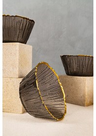 Resim Fecra Fladen 7 Parça Kase Seti Antrasit Gold Fileli Antrasit 