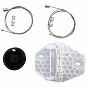 Resim Renault Clio MK2 BB CB Thalia MK1 LB Symbol MK1 7700434304 İçin Sağ Arka Cam Kriko Seti 