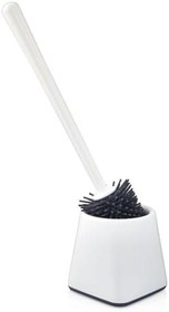 Resim ATA HOME Silikon Wc Tuvalet Banyo Fırçası Klozet Fırçası Beyaz-Gri Kare Beyaz-Gri 