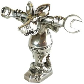 Resim Vkemall Otomatik Motor Kaputu Dekorasyon Parçası - Gümüş Chrome Fare Figürlü Ön Badge - Araba Modifikasyonu Başı Aksesuarı 