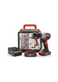Resim Worx WX354 20Volt 2.0Ah Li-ion Çift Akülü Kömürsüz Profesyonel Darbeli Matkap Vidalama 