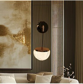 Resim Derem Siyah Gold 8 Watt Kristal Taşlı Salon Led Aplik Siyah 