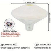 Resim Willowhaven Rgb Suya Yansıma Işığı Pil İle Çalışan Havuz Aydınlatma 