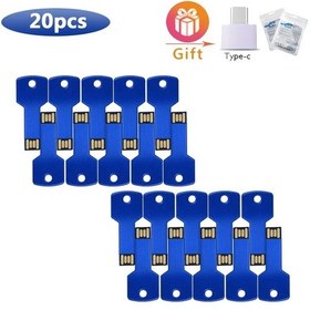 Resim 20 Adet Usb Flash Sürücü Flash Kalem Sürücü 128mb 256mb 1gb 4gb 8gb 16gb 32gb Blue Usb 2.0 128m Diğer 