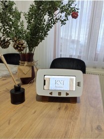 Resim kntlazer Retro TV Peçete Kutusu, Cep Telefonu Standlı Peçete kutusu, Telefon Tutucu 