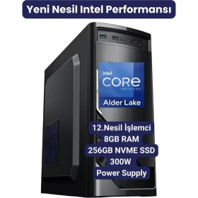 Resim Intel Celeron G6900 4gb 256GB SSD Freedos 300W Mini Tower Masaüstü Bilgisayar 