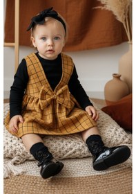 Resim Kız Bebek Hardal Anna Jile Bandana Takım HARDAL 