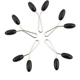 Resim Melodi Scarf Eşarp Şal Klipsi Arpa 6 Adet Siyah Siyah 