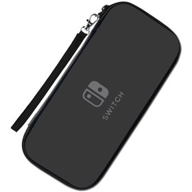 Resim Nintendo Switch Taşıma Kılıfı Çanta Oyun Bölmeli Darbe Emici Sert Kapak Su Geçirmez Siyah 