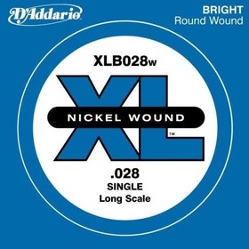 Resim D'Addario XLB028W XL Nickel Bas Gitar Tek Tel (28) 
