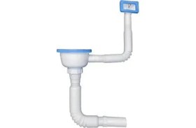 Resim Karaaliler Çöpmak Büyük Kafa Lavabo Sifonu Gider Borusu Körüklü Taşmalıklı 