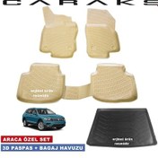 Resim Vw Tiguan Bej 3D Havuzlu Paspas+Bagaj Havuzu 2016-2020 Arası N11.27526 