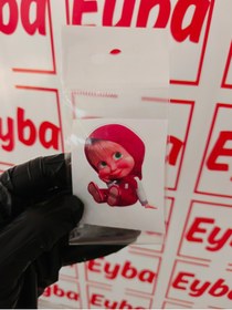 Resim EYBA Maşa 5 cm mini boy renkli baskı sticker 