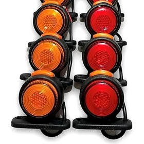 Resim 10 Adet Neon Ledli Takoz Lamba 12-24 Volt Sarı-Kırmızı 