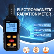Resim 3'ü 1 Arada Elektromanyetik Radyasyon Dedektörü - Elektrik Alanı, Manyetik Alan ve Sıcaklık Ölçer, LCD Ekran, Ses ve Işık Uyarıları, Veri Kilitleme, Ev, Ofis ve Endüstriyel Kullanım İçin (Pil Dahil Değildir) 