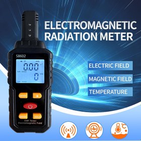 Resim 3'ü 1 Arada Elektromanyetik Radyasyon Dedektörü - Elektrik Alanı, Manyetik Alan ve Sıcaklık Ölçer, LCD Ekran, Ses ve Işık Uyarıları, Veri Kilitleme, Ev, Ofis ve Endüstriyel Kullanım İçin (Pil Dahil Değildir) 