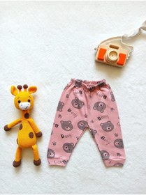 Resim Naunau Ayıcıklı Kız Erkek Bebek Penye Patiksiz Pijama Altı 4'lü 