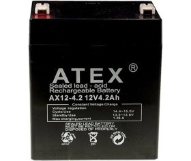 Resim ATEX AX12-4.2 12 VOLT - 4.2 AMPER AKÜ (90 X 70 X 101 MM) 