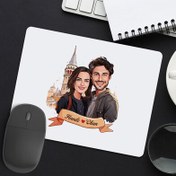 Resim Galata Kulesi ve Aşkımız Karikatürlü Mousepad 