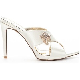 Resim Saten Sivri Taşlı Sedef Kadın Abiye Ayakkabı-1665-SEDEF 