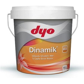 Resim Dyo 0666 Yeni Beliz 15lt Dinamik Mat Silikonlu Silinebilir İç Cephe Duvar Boyası 15 L 