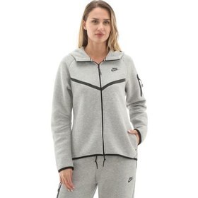 Resim Nike Sportswear Tech Fleece Windrunner Kadın Ceket Gri 
