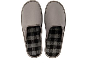 Resim Twigy Ekose Erkek Ev Terliği Gri-3 41/46 