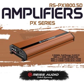 Resim REISS AUDIO Rs-px1800.5d 5 Kanal Amfi Hem Bas Hem Hoparlör Tek Amfi 