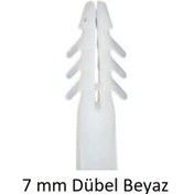 Resim Dübel, 7 Mm Beyaz Dübel, 10 Adet 