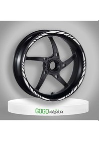 Resim Reflektör Beyaz Honda Pcx Uyumlu Büyük 1 Set Jant Şeridi Çok Renkli 