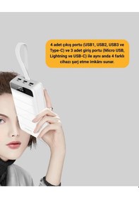 Resim Ceylan Adam Çoklu Cihaz Uyumlu Led Ekranlı 50000 Mah Powerbank Çok Renkli 