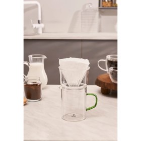 Resim PremiumPort Borosilikat Cam Dripper ve Filtre Kahve Demleme Ekipmanı 450 ml 
