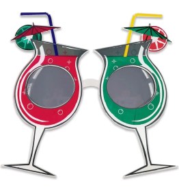 Resim Kokteyl Temalı Hawaii Yaz Partisi Gözlüğü 15X16 cm 