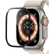 Resim Microsonic iOS Uyumlu Watch Ultra Tam Kaplayan Cam Ekran Koruyucu V2 