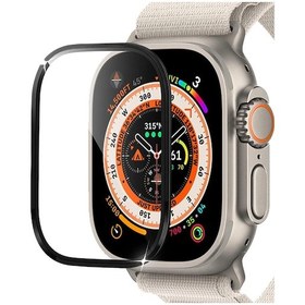 Resim Microsonic iOS Uyumlu Watch Ultra Tam Kaplayan Cam Ekran Koruyucu V2 