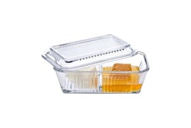 Resim Feyza Design Bölmeli Saklama Kabı Seti, Reçellik, Ballık, Kahvaltılık, 4’lü 