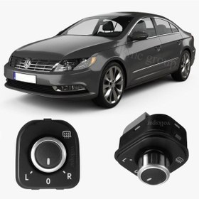 Resim Passat Cc 2013-2016 Model Arası Uyumlu Kromlu Ayna Kumanda Ayar Düğmesi 