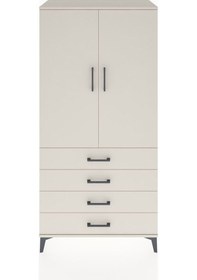 Resim Hyperion Dolap Tek Raflı 4 Çekmeceli Tek Askılı 88x44x182 Ayt... Aytaşı 
