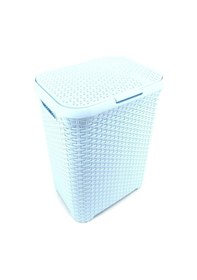 Resim Hasır Desenli Plastik Çamaşır Sepeti Açık Mavi Diğer 