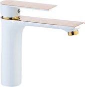 Resim Pure Lina Lavabo Armatürü Altın - Beyaz Wg-211 